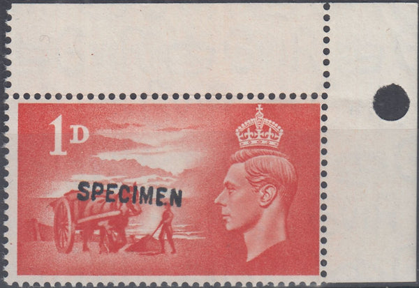 143192 1948 THIRD ANNIVERSARY LIBERATION CHANNEL ISLES (SGC1/C2) OVERPRINTED 'SPECIMEN'.