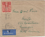 143227 1940 AIRMAIL HAMPSTEAD, LONDON TO QUITO, ECUADOR, KGVI 5s RED (SG477).