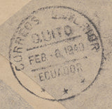 143227 1940 AIRMAIL HAMPSTEAD, LONDON TO QUITO, ECUADOR, KGVI 5s RED (SG477).