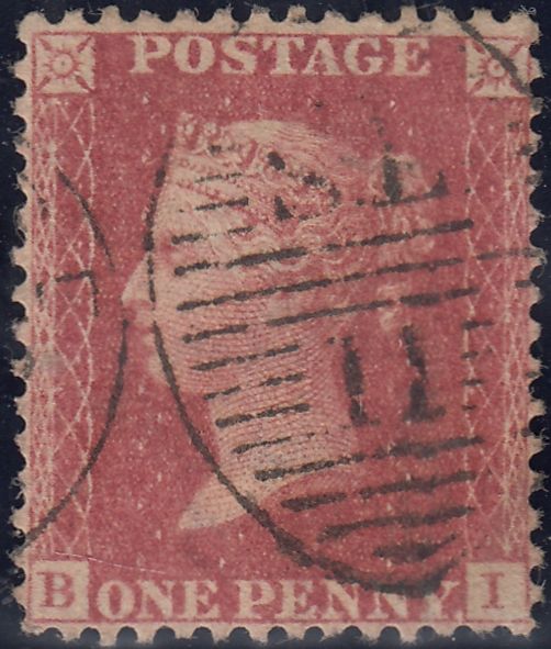 143228 1861 DIE  2 1D ALPHABET IV PL.51 (SG42)(BI) FINE USED.