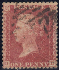 143229 1861 DIE 2 1D ALPHABET IV PL.51 (SG42)(DD) FINE USED.