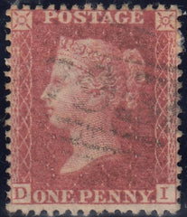 143230 1861 DIE 2 1D ALPHABET IV PL.51 (SG42)(DI) FINE USED.