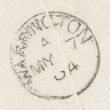 143239 1864 MAIL BATH TO WARRINGTON DIE 2 1D ALPHABET IV PL.51 (SG42).