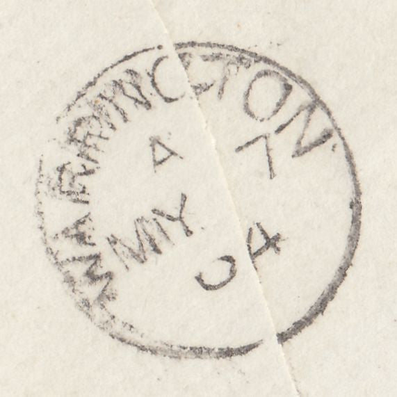 143239 1864 MAIL BATH TO WARRINGTON DIE 2 1D ALPHABET IV PL.51 (SG42).