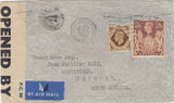 143244 1940 AIRMAIL GLASGOW TO MONTEVIDEO, URUGUAY KGVI 1s (SG475) AND FINE 2/6 BROWN (SG476).