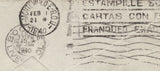143253 1940 AIRMAIL BOOTLE, LIVERPOOL TO  MONTEVIDEO, REDIRECTED TO DAKAR, SENEGAL, RETURNED TO SENDER KGVI 5s RED (SG477).