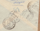 143263 1941 AIRMAIL GUILDFORD, SURREY TO INDIA KGVI 5s RED (SG477).