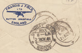 143264 1941 AIRMAIL SUTTON COLDFIELD, BIRMINGHAM  TO BOMBAY, INDIA KGVI 5s RED (SG477).