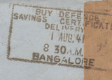 143270 1941 AIRMAIL EDINBURGH TO BANGALORE, INDIA KGVI 5s RED (SG477).