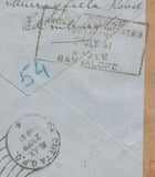 143271 1941 MAIL EDINBURGH TO BANGALORE, INDIA KGVI 5s RED (SG477).
