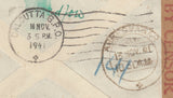 143272 1941 AIRMAIL BEDFORD TO AHMEDNAGAR, INDIA KGVI 5s RED (SG477).