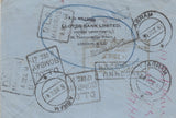 143273 1941 AIRMAIL LONDON TO BANGALORE, INDIA KGVI 5s RED (SG477) RETURNED TO SENDER.