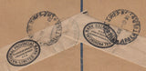 143282 1935 REGISTERED AIRMAIL LONDON TO BUENOS AIRES, ARGENTINE KGV 1s, KGV 1 ½d X 2 AND RE-ENGRAVED SEAHORSES 5s AND 10s (SG451/452).