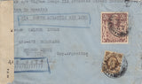 143286 1941 AIRMAIL MANCHESTER TO BUENOS AIRES, ARGENTINE KGVI 1s (SG475) 2/6 BROWN (SG476).