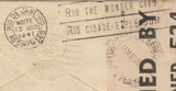 143287 1941 AIRMAIL LONDON TO RIO DE JANERIO, BRAZIL KGVI 1s (SG475) 2/6 BROWN  (SG476).