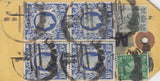 143300 CIRCA 1942 UNADDRESSED YELLOW PARCEL TAG 5s RED (SG477), 10s ULTRAMARINE (SG478b) X SEVEN AND OTHER ISSUES.