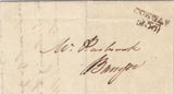 143319 1810 MAIL CONWAY, CAERNARVONSHIRE TO BANGOR 'CONWAY/236' MILEAGE MARK (W823).