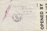 143334 1943 REGISTERED AIRMAIL CAMBRIDGE TO OREGON, U.S.A. KGVI 2/6 YELLOW-GREEN (SG476b).