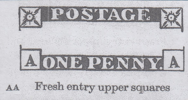 143353 1856 DIE 2 1d PL.30 CORNER MARGINAL IMPERFORATE IMPRIMATUR WITH PLATE NUMBER '30'.