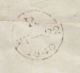 143357 1840 2d BLUE PL.1 (SG5)(JA) USED MAY 22ND 1840 ON WRAPPER LONDON TO TRURO.