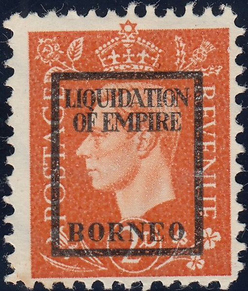 143372 1944 2d GERMAN PROPAGANDA FORGERY 'LIQUIDATION OF EMPIRE/BORNEO' UNUSED.