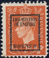 143372 1944 2d GERMAN PROPAGANDA FORGERY 'LIQUIDATION OF EMPIRE/BORNEO' UNUSED.