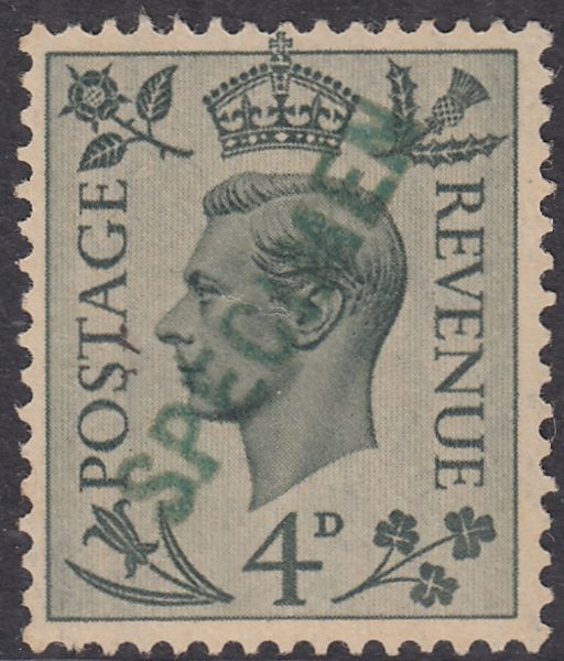 143388 1938-1939 KING GEORGE VI 4d-1s DEFINITIVES X SIX OVERPRINTED  'SPECIMEN' FOR USE BY A PORTUGUESE POSTAL ADMINISTRATION.