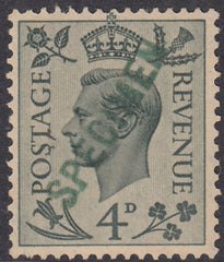 143388 1938-1939 KING GEORGE VI 4d-1s DEFINITIVES X SIX OVERPRINTED  'SPECIMEN' FOR USE BY A PORTUGUESE POSTAL ADMINISTRATION.