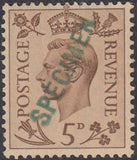 143388 1938-1939 KING GEORGE VI 4d-1s DEFINITIVES X SIX OVERPRINTED  'SPECIMEN' FOR USE BY A PORTUGUESE POSTAL ADMINISTRATION.