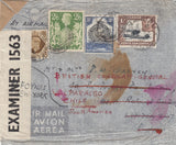 143404 1944 AIRMAIL NAKURU, TANGANYIKA TO LONDON, REDIRECTED TO CHILE WITH TANGANYIKA AND GB STAMPS.