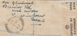143410 1944 AIRMAIL BOURNEMOUTH TO SAO PAULO, BRAZIL KGVI 2/6 YELLOW-GREEN (SG476b) 3d and 1s ISSUES.