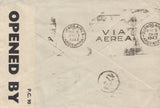 143436 1943 AIRMAIL PADDINGTON, LONDON TO BUENOS AIRES, ARGENTINA KGVI 2/6 YELLOW-GREEN (SG476b) ALSO 4d AND 8d.