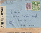 143440 1942 AIRMAIL LONDON TO PARAMARIBO, DUTCH GUIANA (SURINAME) KGVI 2/6 YELLOW-GREEN (SG476b) AND3d.
