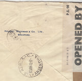 143446 1942 AIRMAIL BRADFORD, YORKSHIRE TO 'BUENOS AIRES, ARGENTINE, URUGUAY' (!) KGVI 2/6 BROWN (SG476) AND 6d PURPLE X 4.