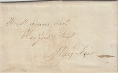 143456 1782 MAIL USED WITHIN LONDON WITH GOOD STRIKE GENERAL OFFICE DOCKWRA HANDSTAMP TYPE '4' (L336).