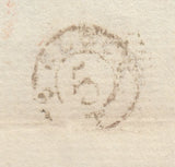 143463 1781 MAIL USED WITHIN LONDON, LONDON DOCKWRA HANDSTAMP.