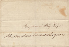 143464 1778 MAIL USED IN LONDON WITH TEMPLE OFFICE DOCKWRA HANDSTAMP (L357).