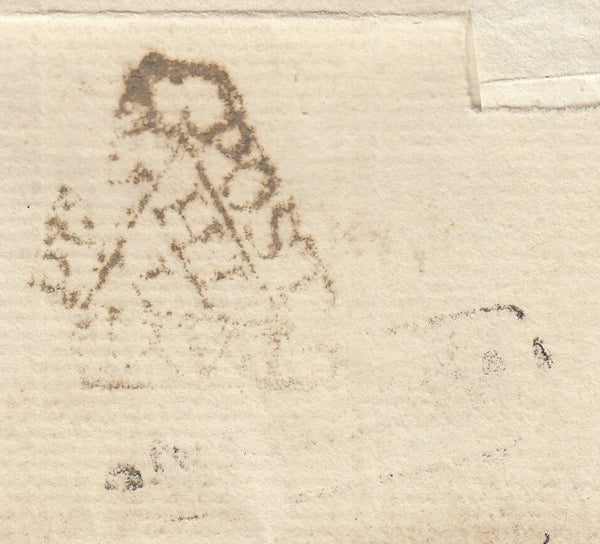 143464 1778 MAIL USED IN LONDON WITH TEMPLE OFFICE DOCKWRA HANDSTAMP (L357).