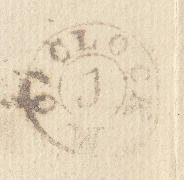 143464 1778 MAIL USED IN LONDON WITH TEMPLE OFFICE DOCKWRA HANDSTAMP (L357).