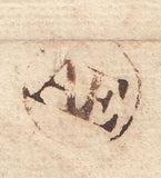143469 1754 MAIL LONDON TO MOLD, FLINTSHIRE, WALES WITH 'AE' LONDON RECEIVER'S HANDSTAMP.
