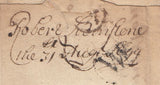 143471 1699 MAIL LONDON TO EDINBURGH, SCOTLAND, ON REVERSE CIRCULAR 'W' HANDSTAMP.