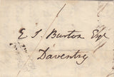 143472 1839 MAIL EAST HADDON, NORTHANTS TO DAVENTRY WITH 'West Haddon' HANDSTAMP (NN293) AND 'Daventry/PennyPost' HANDSTAMP (NN58).