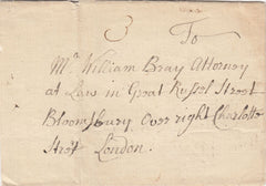 143475 CIRCA 1780-84 MAIL WINCHESTER TO LONDON 'WINCHES/TER' HANDSTAMP (HA1515).