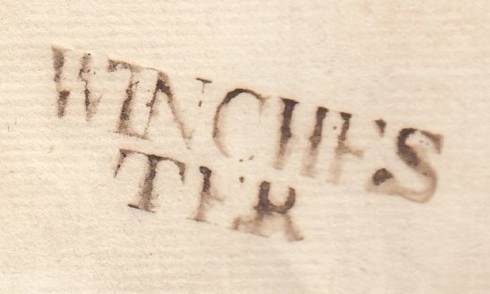 143476 1765 MAIL WINCHESTER FREE FRANK TO MEMBER OF PARLIAMENT AT SARUM.