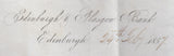 143479 1857 MAIL EDINBURGH TO MELROSE 2d BLUE PL.5 (SG23a) EDINBURGH ROLLER CANCELLATION.