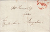 143480 1784 FREE MAIL LONDON TO LUDLOW, SHROPSHIRE WITH 'FREE' HANDSTAMP IN RED (L767).