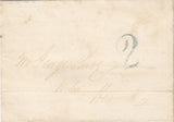 143483 1840 MAIL JEDBURGH TO HAWICK, POSTED UNPAID WITH JEDBURGH UNIFORM PENNY POST '2' CHARGEMARK IN BLUE.