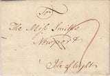 143484 1767 MAIL PORCHESTER, HANTS TO ISLE OF WIGHT WITH 'FAREHAM' HANDSTAMP, UNRECORDED IN COUNTY CATALOGUE.