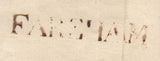 143484 1767 MAIL PORCHESTER, HANTS TO ISLE OF WIGHT WITH 'FAREHAM' HANDSTAMP, UNRECORDED IN COUNTY CATALOGUE.