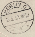 143490 1932 AIRMAIL LIVERPOOL TO MONTEVIDEO, URUGUAY VIA GRAF ZEPPELIN WITH KGV 1s (SG429).